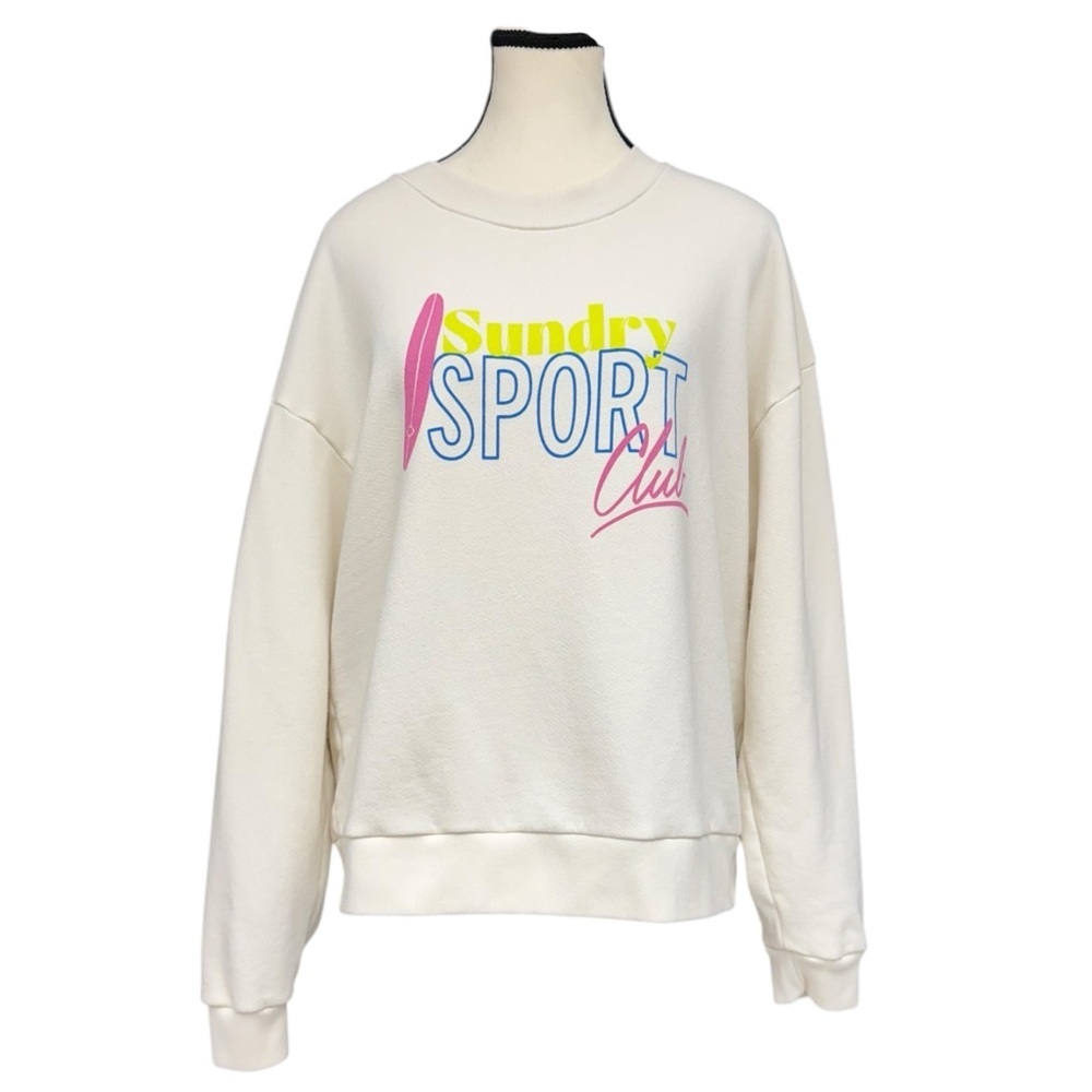 Sundry Sport Club Sweatshirt, Size Medium, Casual Pullover Clean Girl Sweater - Picture 4 of 12